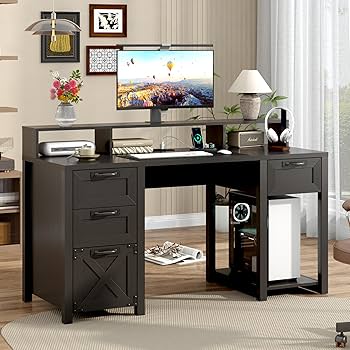 Amazon.com: chartustriable Farmhouse Desk with Drawers